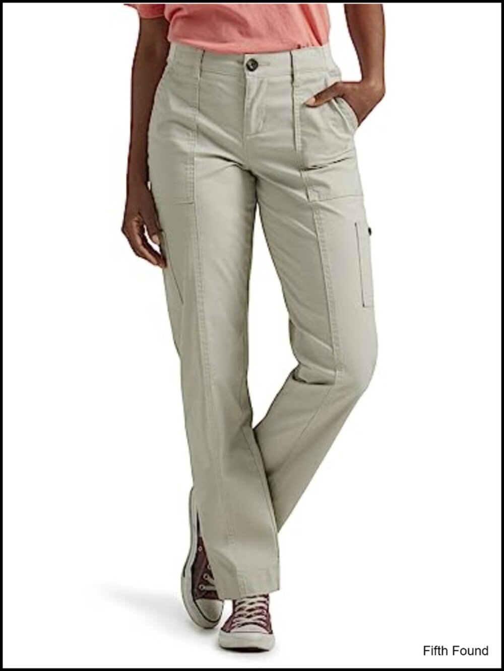 Loose Fit Mid Rise Cargo Utility Pants Flex-To-Go Waistband Stretch Cotton